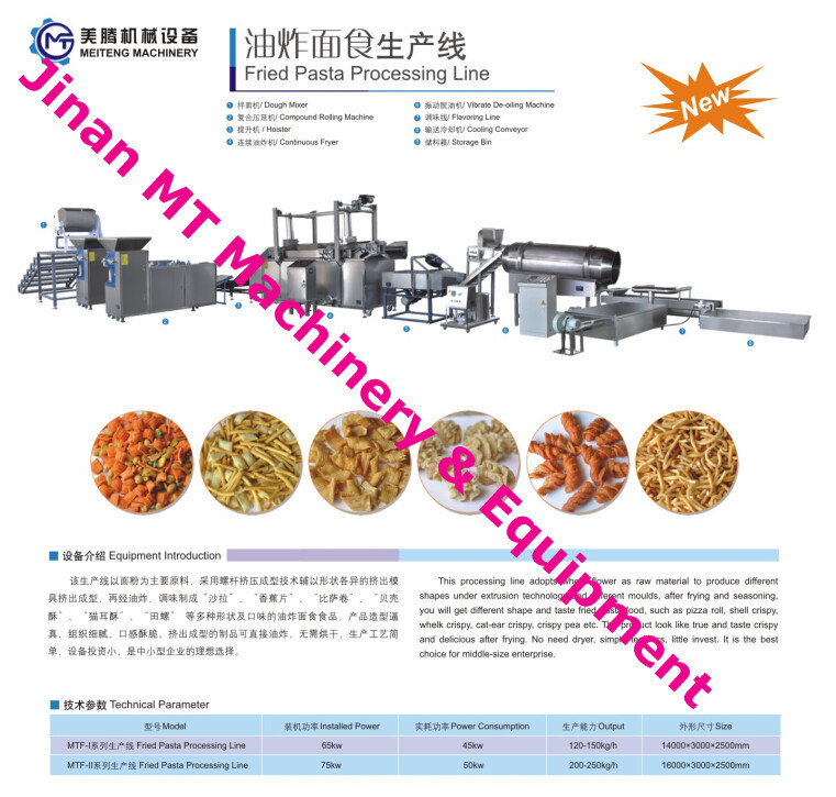 300kg/H Fried Snack Production Line Sala Bugles Rice Crust Machine