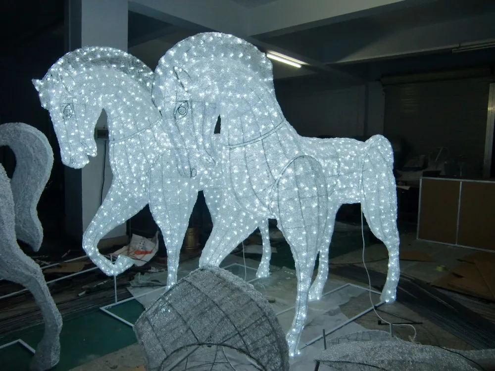Acrylic Horse 3D Motif Light Christmas Decoration Light