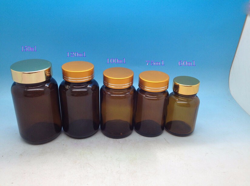 Haonai hot sale bulk pharmaceutical amber Glass medicine bottle