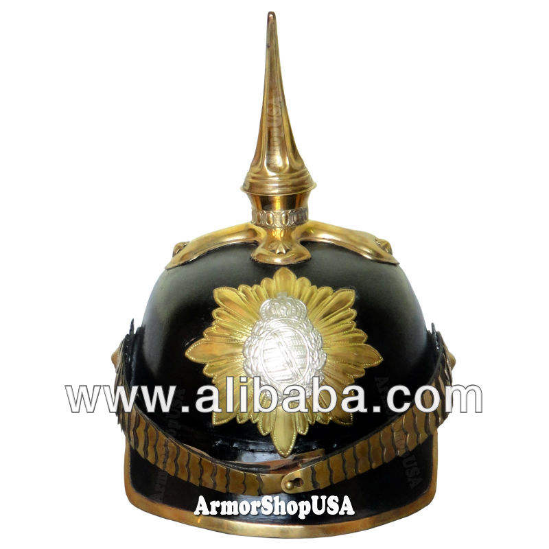 Long Spiked German Pickelhaube Helmet Leather Prussian Helmet Ww1 Ww2 Buy Ww1 Ww2 German Military Uniforms Product On Alibaba Com