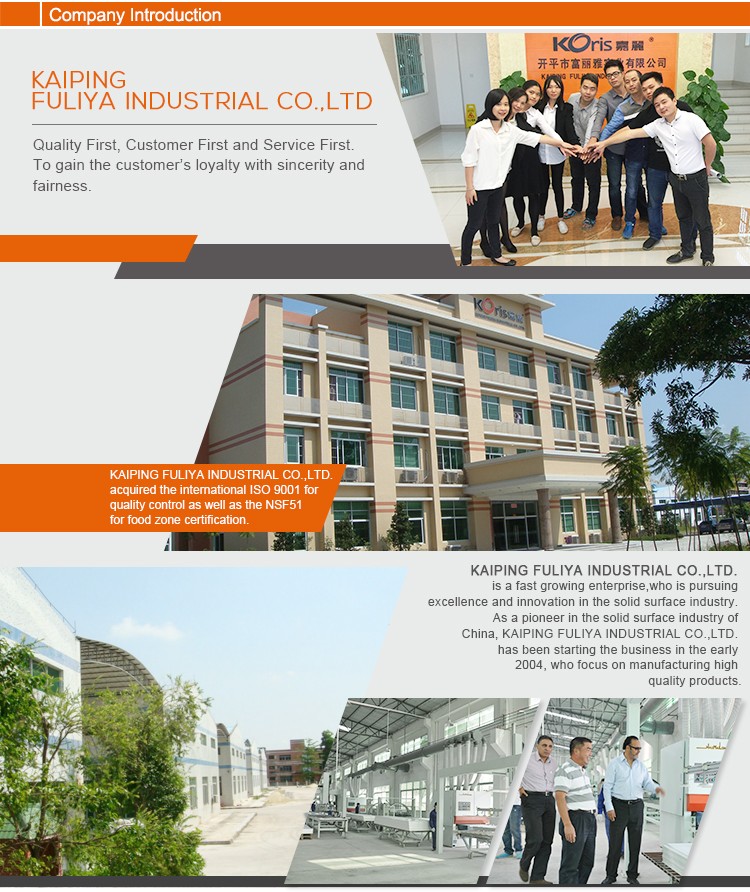 2016 nouveau Koris spécial faisant la réception en pierre artificielle, réception en forme de L, réception moderne blanche