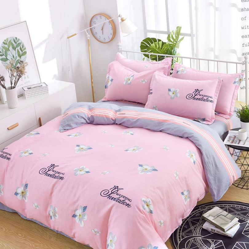100% Cotton baby comforter bedding, Floral design for girl Duvet Cover, Kids Twin size sheet Sets, bedspread