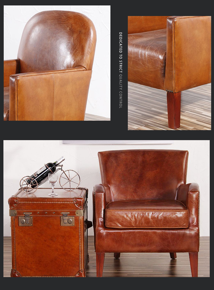 Chesterfield sofa vintage leather tufted luxury living room sofa