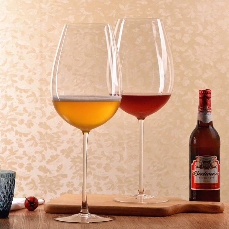 Haonai Lead free crystal wine glass/giant wine goblet/beer glass goblet.