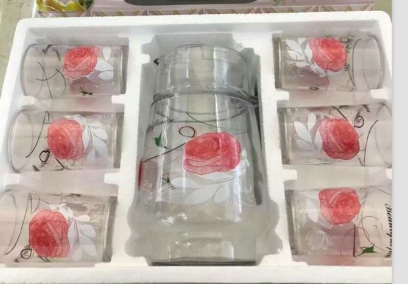 Low Price 7pcs drinking water glass set glass set drinking