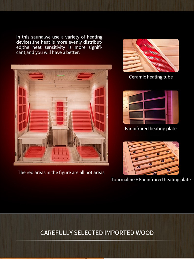 Luxury single lounge hemlock far infrared sauna room
