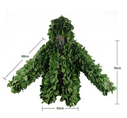 2019 3D Green Leaf Hooded Ghillie Suit
