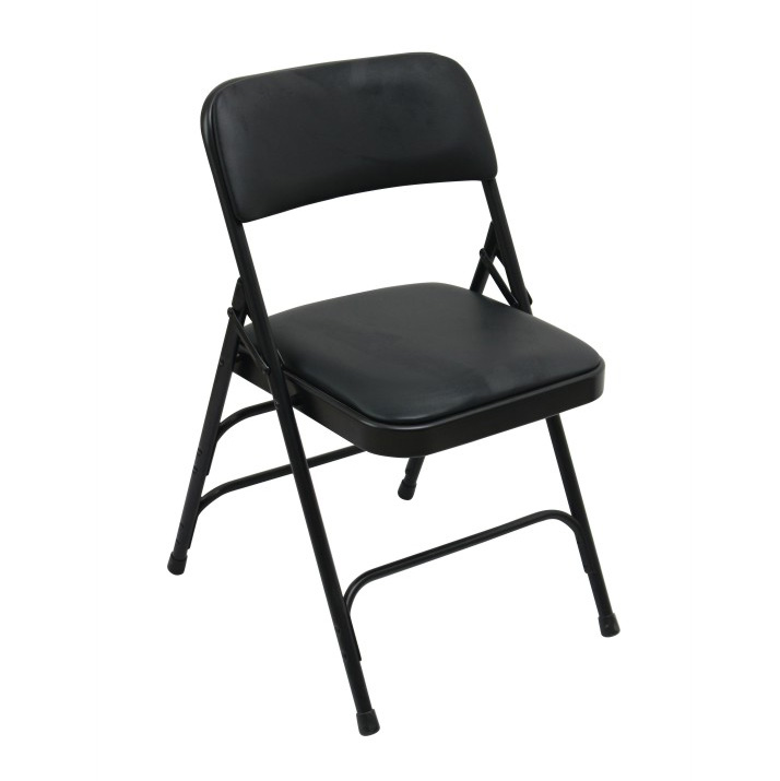 Высокое качество Черный встреча обитый складной стул
