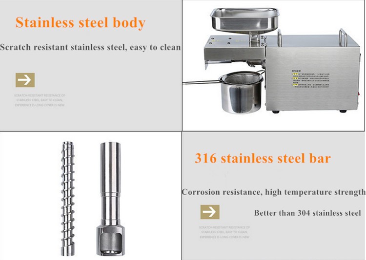 Cooking oil maker sunflower hemp seed sesame peanut soybean small oil press machine