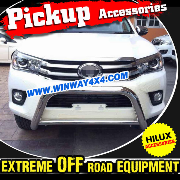 Нержавеющая сталь Nudge бар без скольжения пластины для Hilux Revo 2015 года