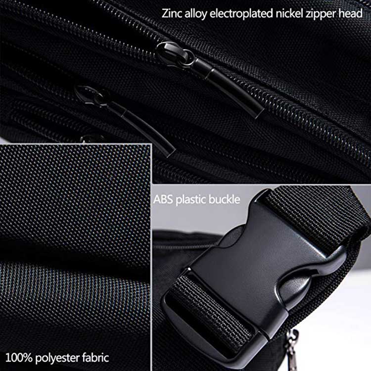 Marsupio multifunzionale personalizzato nero marsupio marsupio sportivo da corsa impermeabile