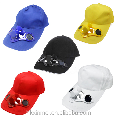 Customized Sun Solar Fan Cap Solar Power Hat Cap With Cooling Fan