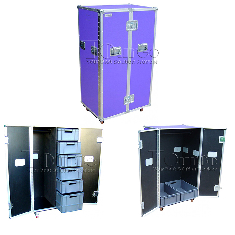TourGo Custom Furniture Wardrobe Flight Road Case With Storage