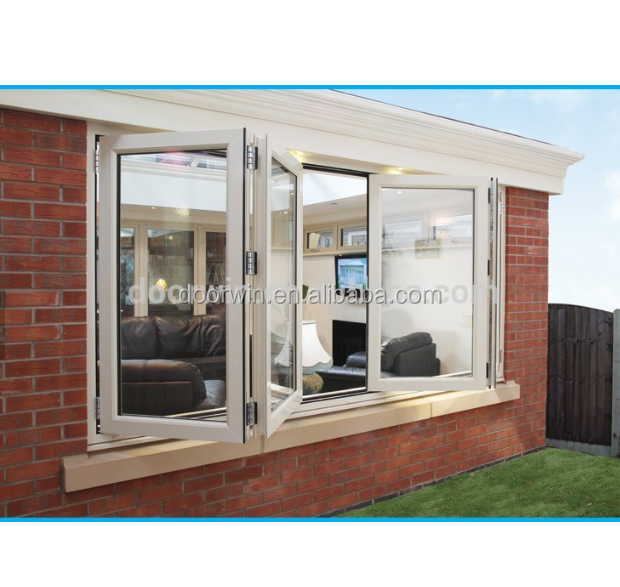 Alumínio janela de vidro dobráveis/janela bipartida