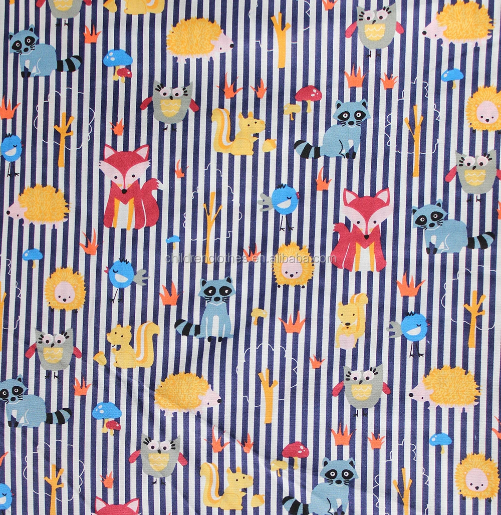 Дешевая оптовая заводская цена, прекрасная хлопковая ткань для детской одежды, бутиковая ткань с принтом
