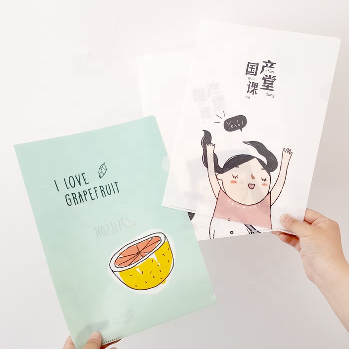 Персонализированные Прозрачные пластиковые папки a4 для документов с 2 карманами