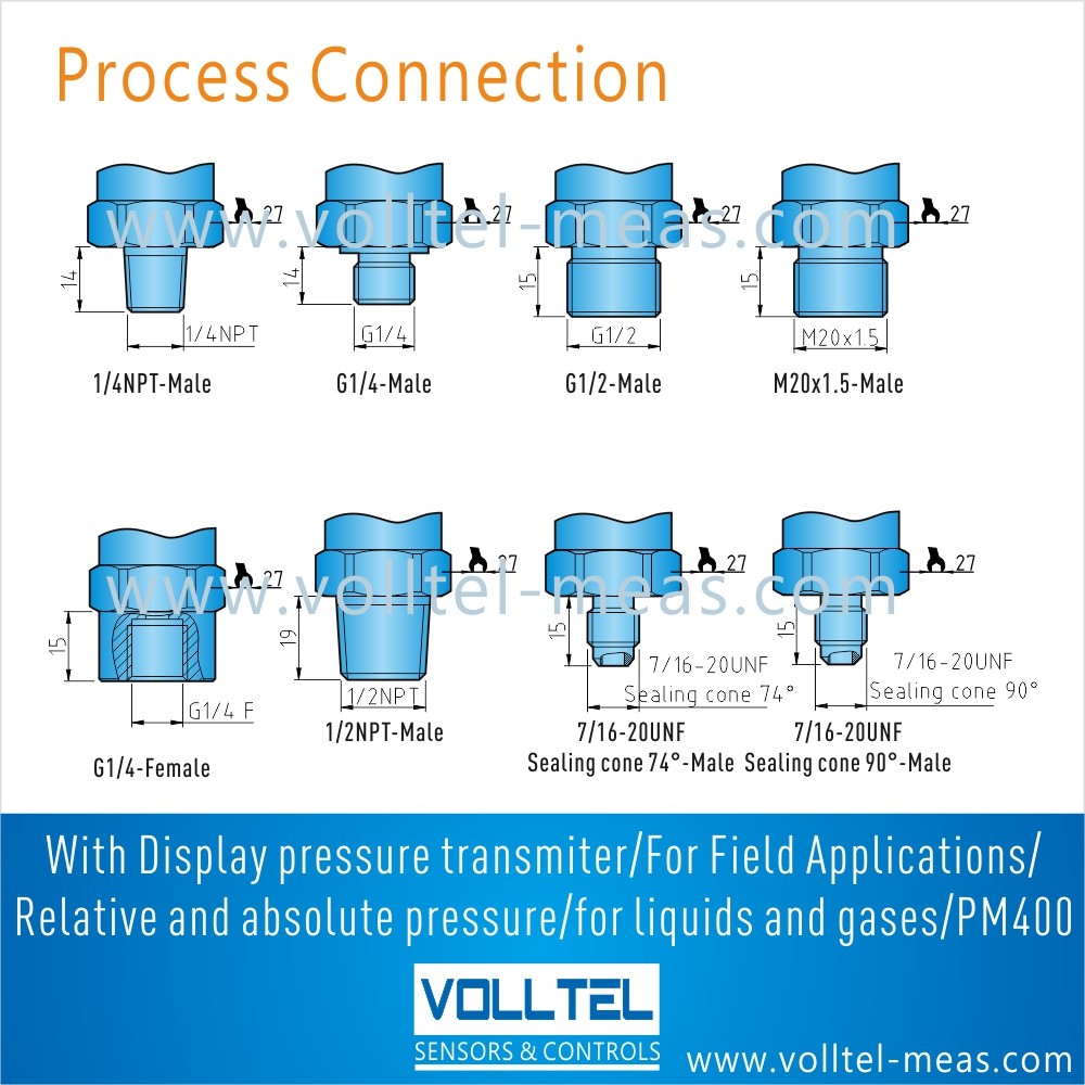 PM400 LCD LED Display pressure transmitter