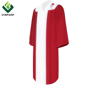 High Quality Red Choir Robe Confirmation Robe with Embroidery Doze