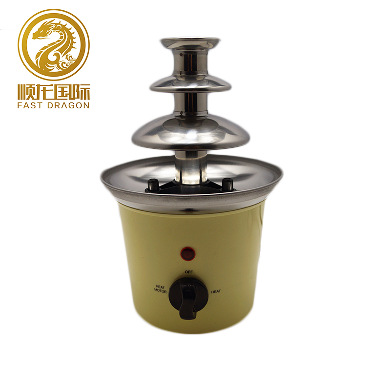 3 слоя мини шоколадные фонтаны фондю водопад Maker дома машины событием выставки свадьба день рождения