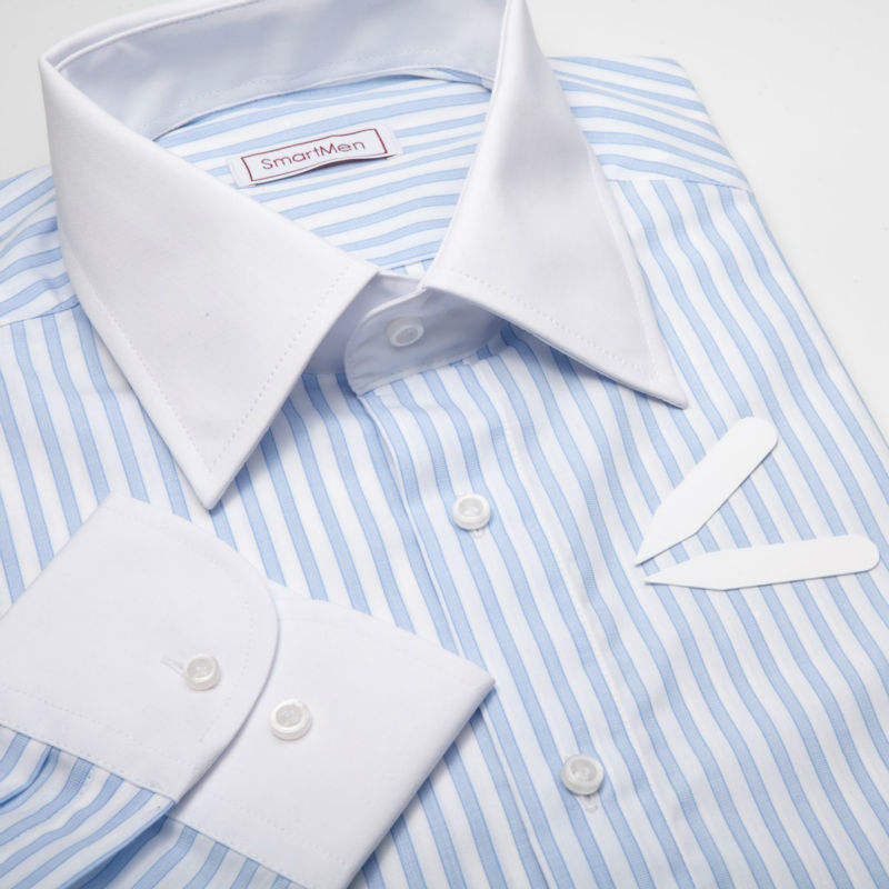 blue dress with white collar