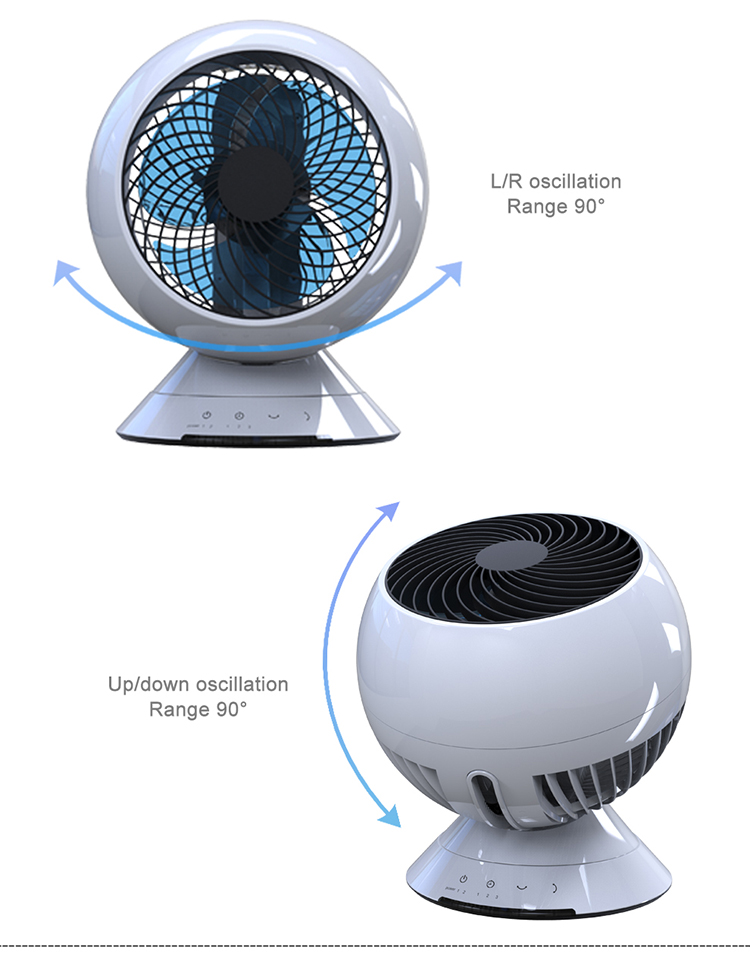 air circulator plastic brushless desk  12v dc electric table mini cooler fan