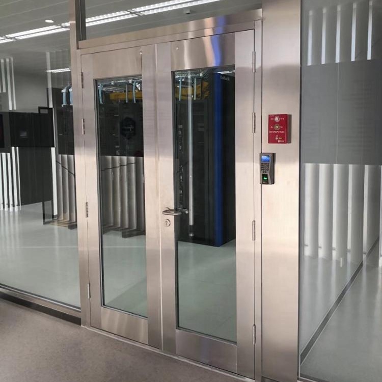 Stainless steel pintu kebakaran dengan visi panel