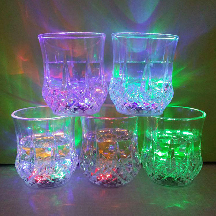 Festive Party Supplies Colorful Liquid Activated Plastic Led Glass Cup