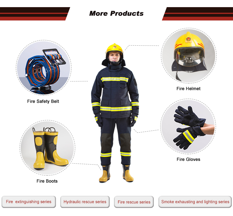 Fireman Fire Proof Jackets and Pants Fire Fighting Clothes