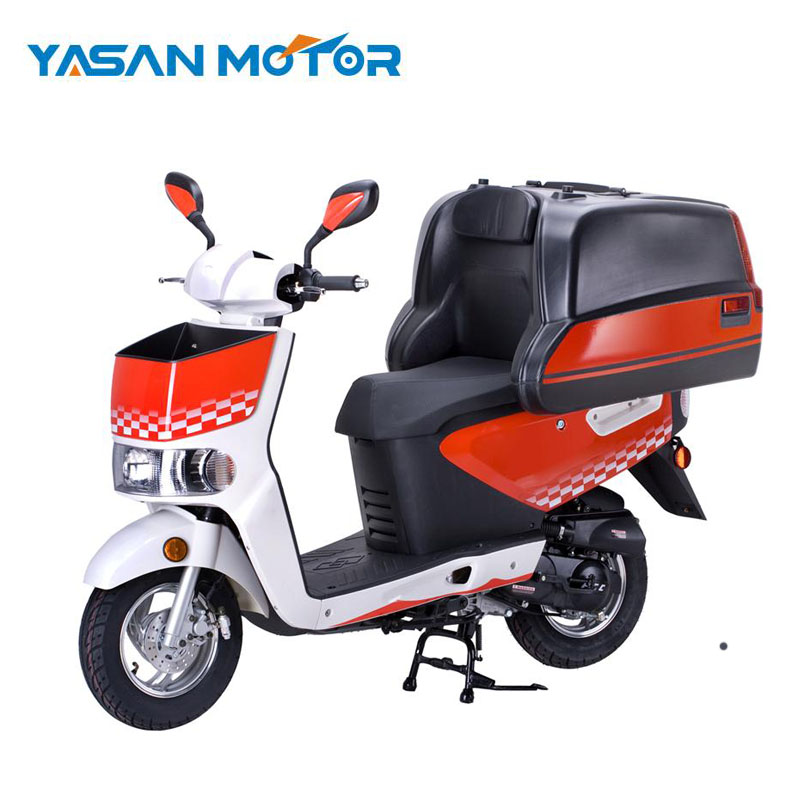 Скутер с большим радиусом действия, 50 куб. См, бензин с коробкой для пиццы, распродажа