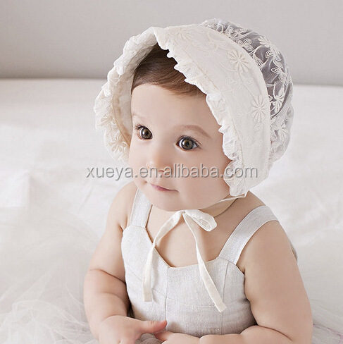 Оптовая продажа, модная Милая весенне-летняя кружевная детская шапка