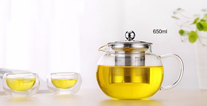 Haonai Glass KGB-012 hot sale glass teapot heat resistant teapot with stainless steel lid