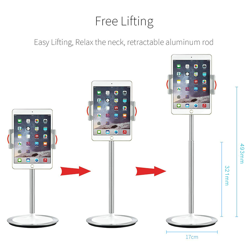 Adjustable Cell Phone Stand Desk Phone Holder Compatible with All 4-8'' Phones Office Accessories All Android Smartphone - Black