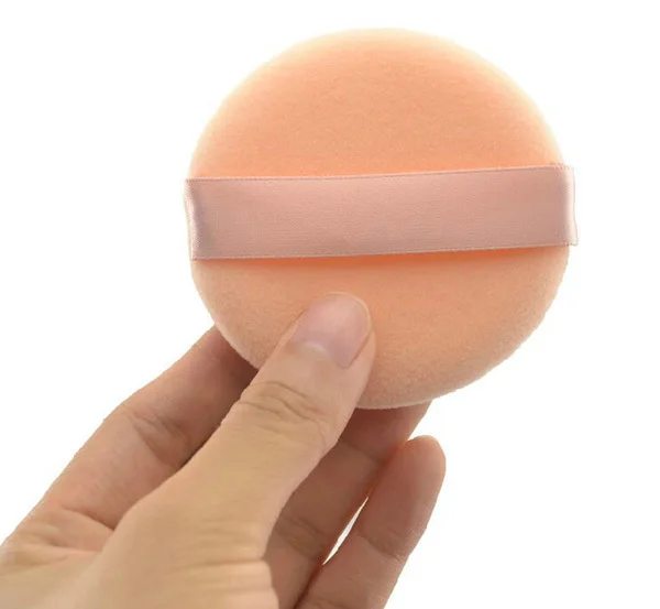 Beauty pink round shape cosmetic makeup sponge,makeup powder puff for compact