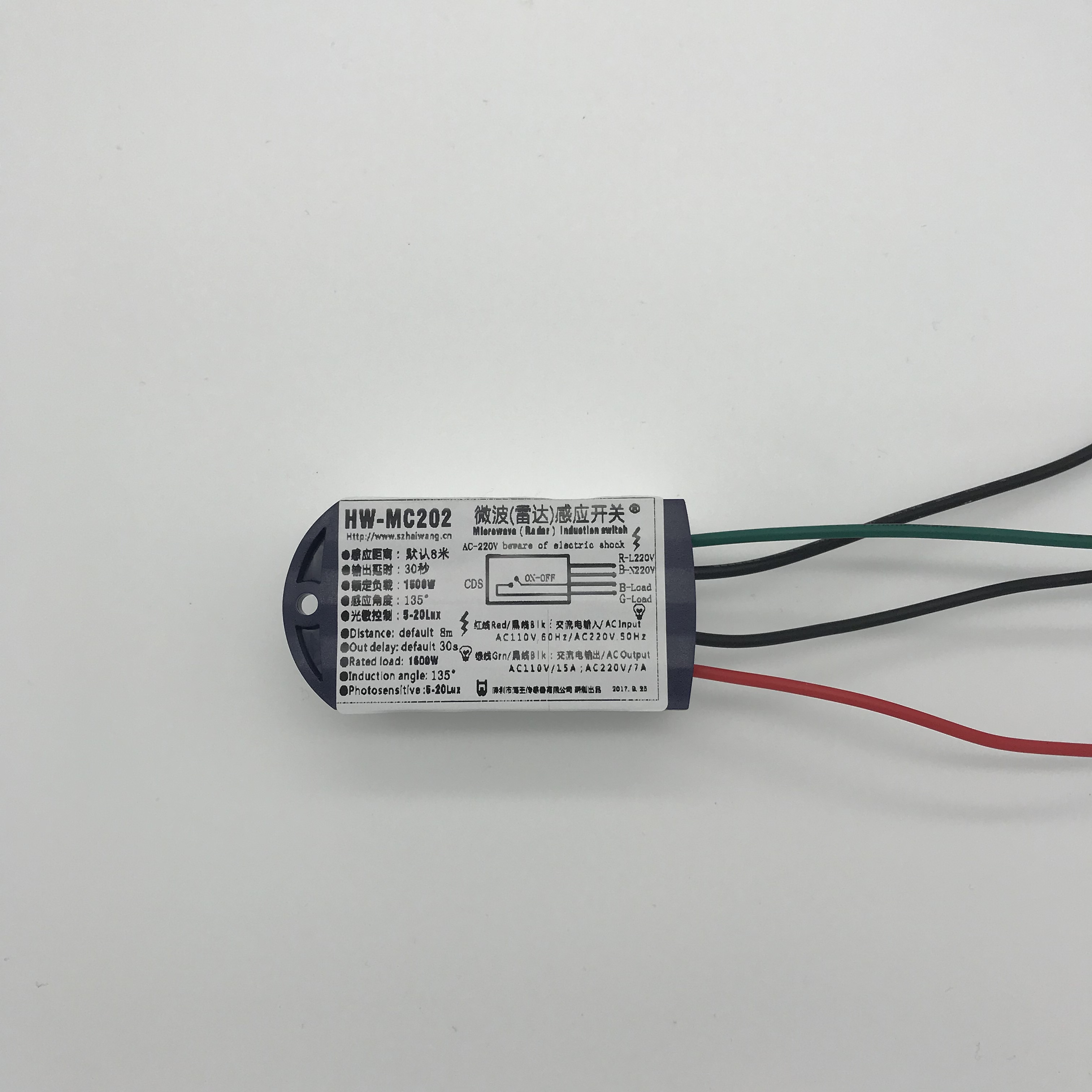 220v ~ Verzögerung Human Gehäuse Bewegungsmelder Mikrowelle Sensor Schalter