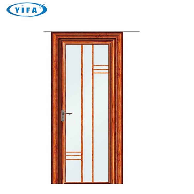 Yifa diseños de puerta Interior de aluminio puertas de baño con diseño especial