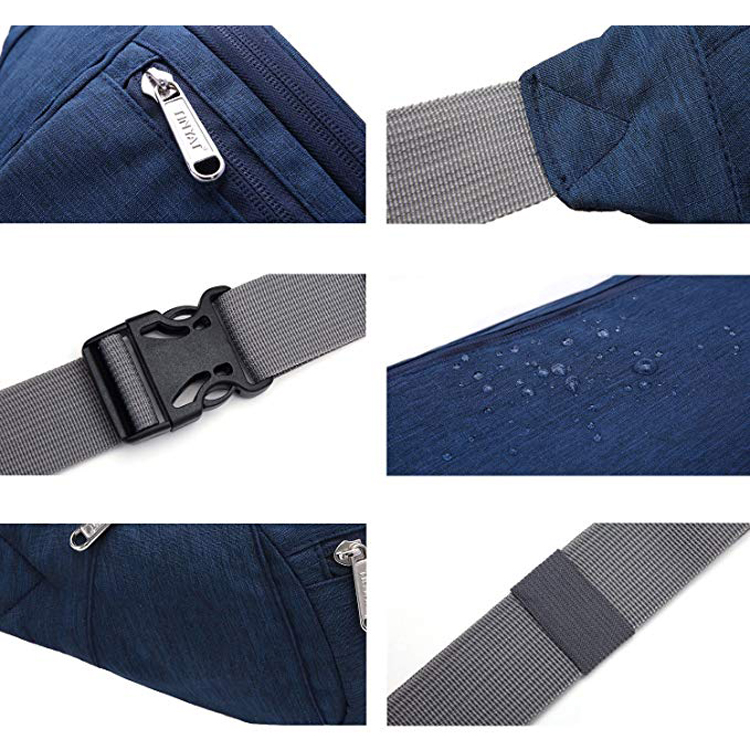 Marsupio da viaggio in vita da jogging sul petto, leggero, alla moda e durevole