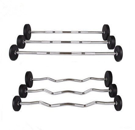 Прямая продажа с фабрики фиксированная прямая резиновая штанга, коммерческое оборудование для фитнеса в тренажерном зале