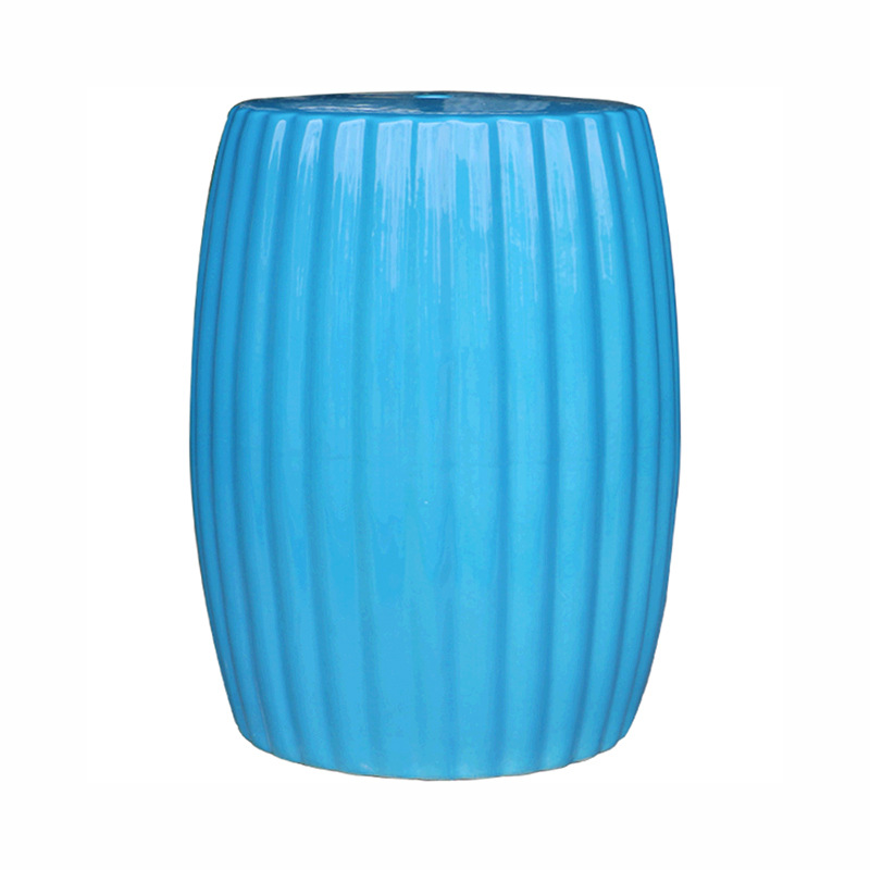 Jingdezhen ceramic drum stool flower stand with different color for hotel and home decoration wholesale retail