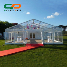 15x20m Outdoor clear roof top wedding tent with carpet for sale