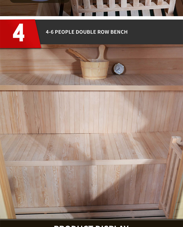 3 person outdoor traditional steam sauna room