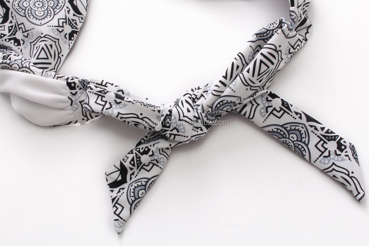 Hot Sale Classical Circle sexy printed girls' one piece swimwear