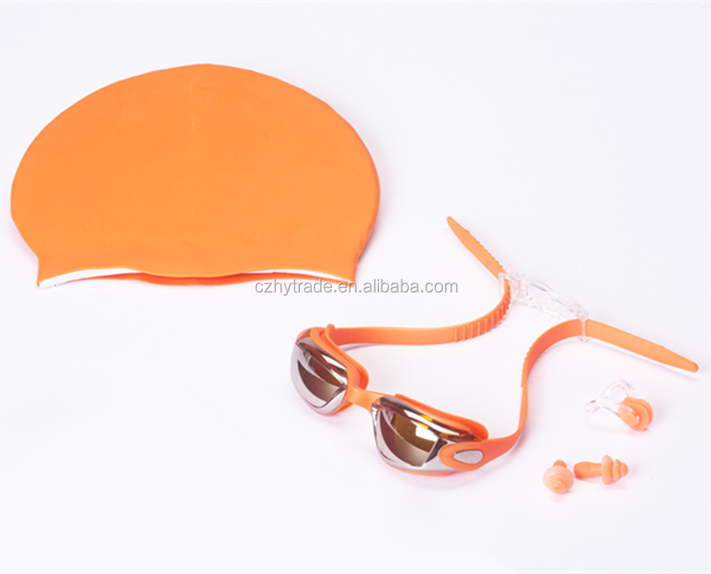 Спортивные товары, плавательные шляпы и очки для продажи