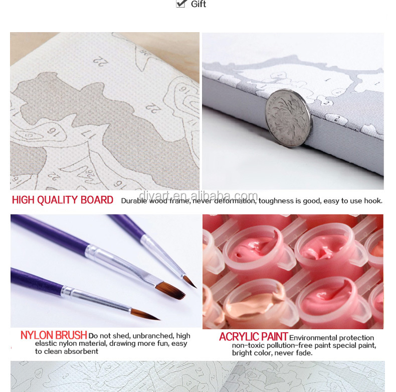 GX25859  wall art diy digital painting by numbers for home decor