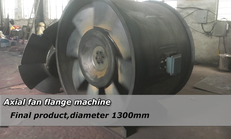 BOBO Machine blower crust vertical fan round flange roll forming shown in a detail photo for this news article