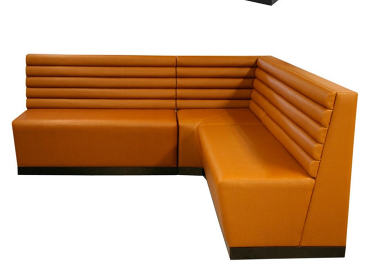 Leather Booth Sofa YB-019-1 China Supplier 2 Two Seats Restaurant furniture Restaurant booth sofa