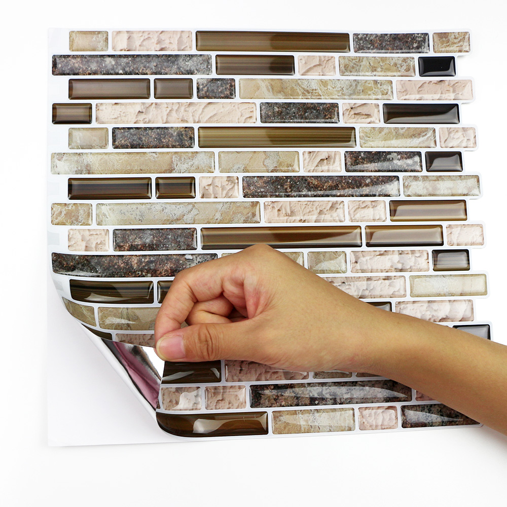 3D Century Mosaic soft magic gel vinyl peel and stick wall tile for bath kitchen backsplash