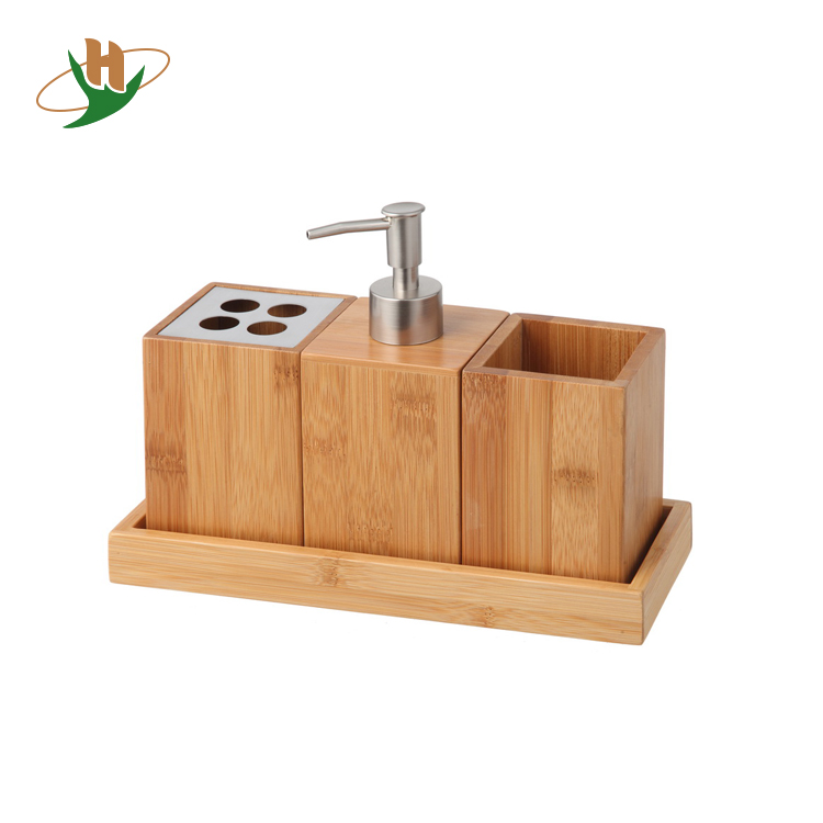Bamboo Toilet Bathroom Accessory 6pc piece Set Soap Dispenser Soap Dish Toilet Brush Toothbrush Holder Tray Toilet Bin Natural Bamboo Toilet Bathroom Accessory 6pc piece Set Soap Dispenser Soap Dish Toilet Brush Toothbrush Holder Tray Toilet Bin Natural