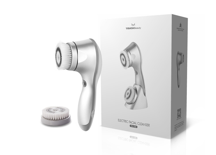 Rechargeable Electric Facial Cleansing Brush with Spin