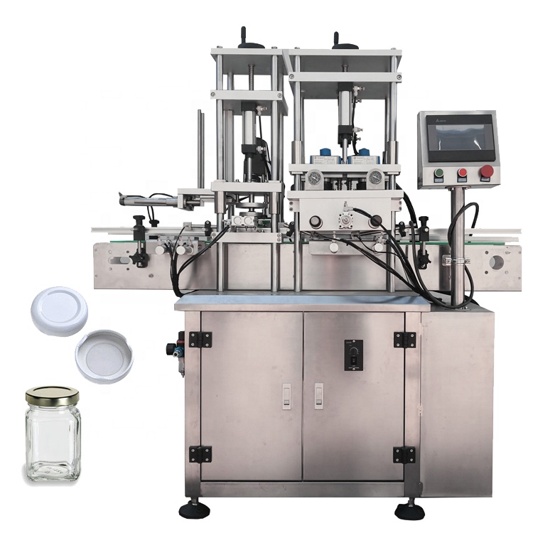 Полностью автоматическая машина для трех (четыре) Отвинтите/наконечник крышка стеклянной бутылки/кувшин вакуумный Автоматическая Закаточная Машина