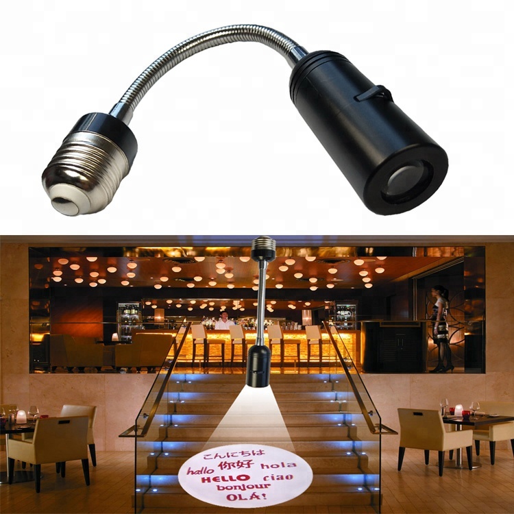 2018 модное украшение дома E27 Светодиодный прожектор с логотипом проекция для праздника и дня рождения